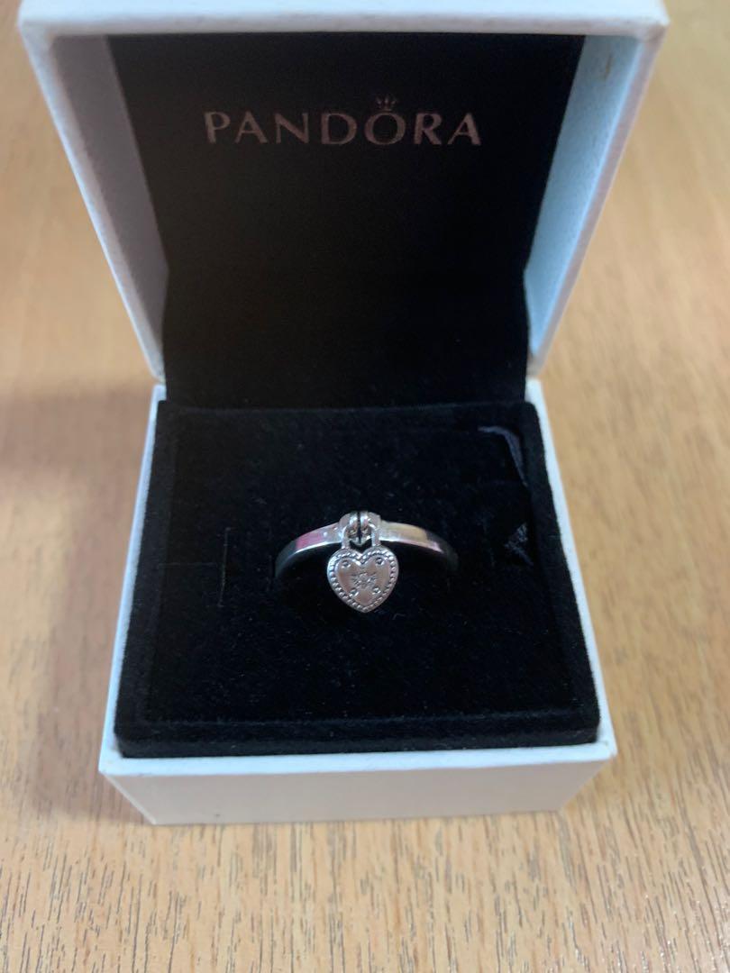 BN Pandora Heart Shaped Padlock Ring
