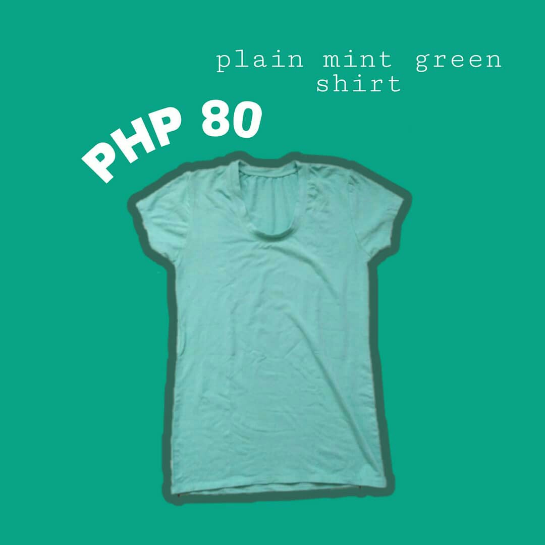 mint green shirt plain