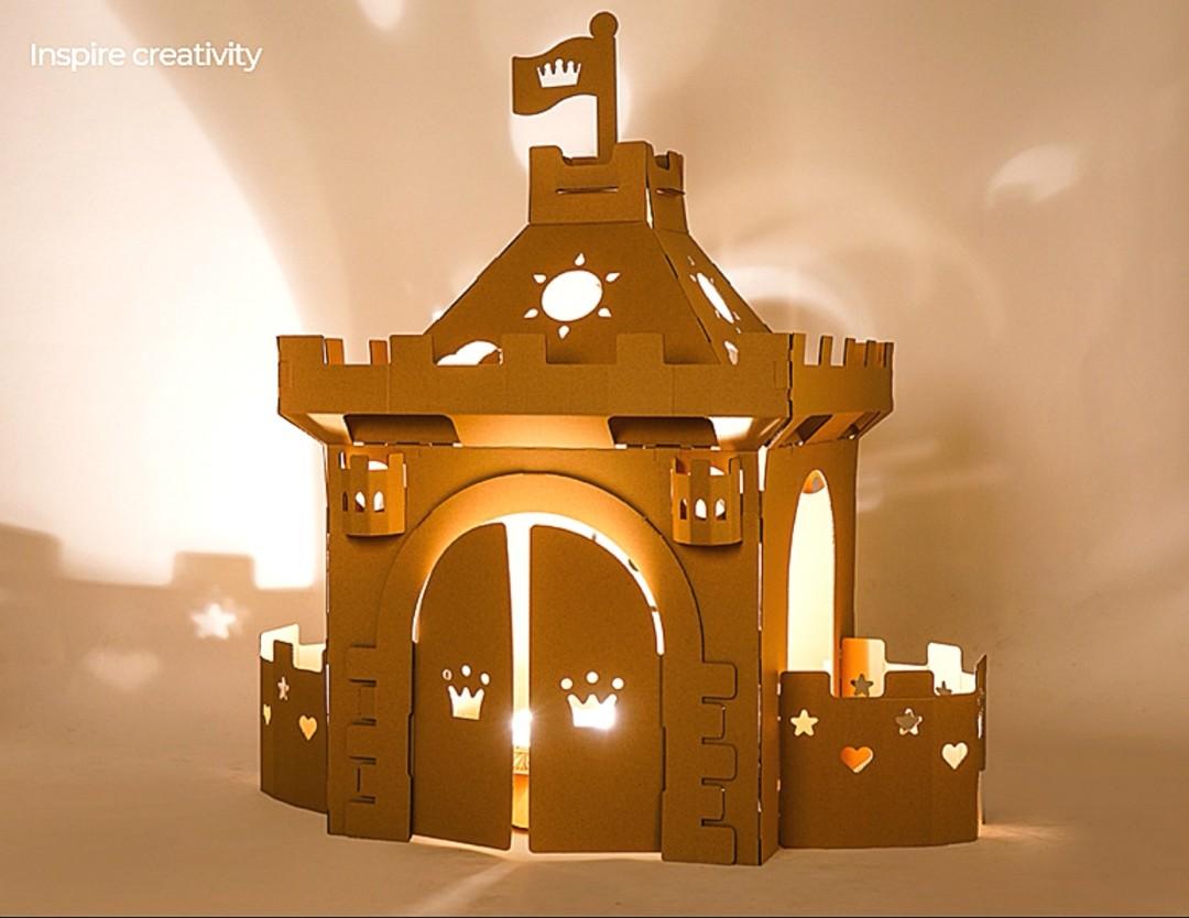 Princess Castle Cardboard DIY Pretend Play Kids Activity Playground
