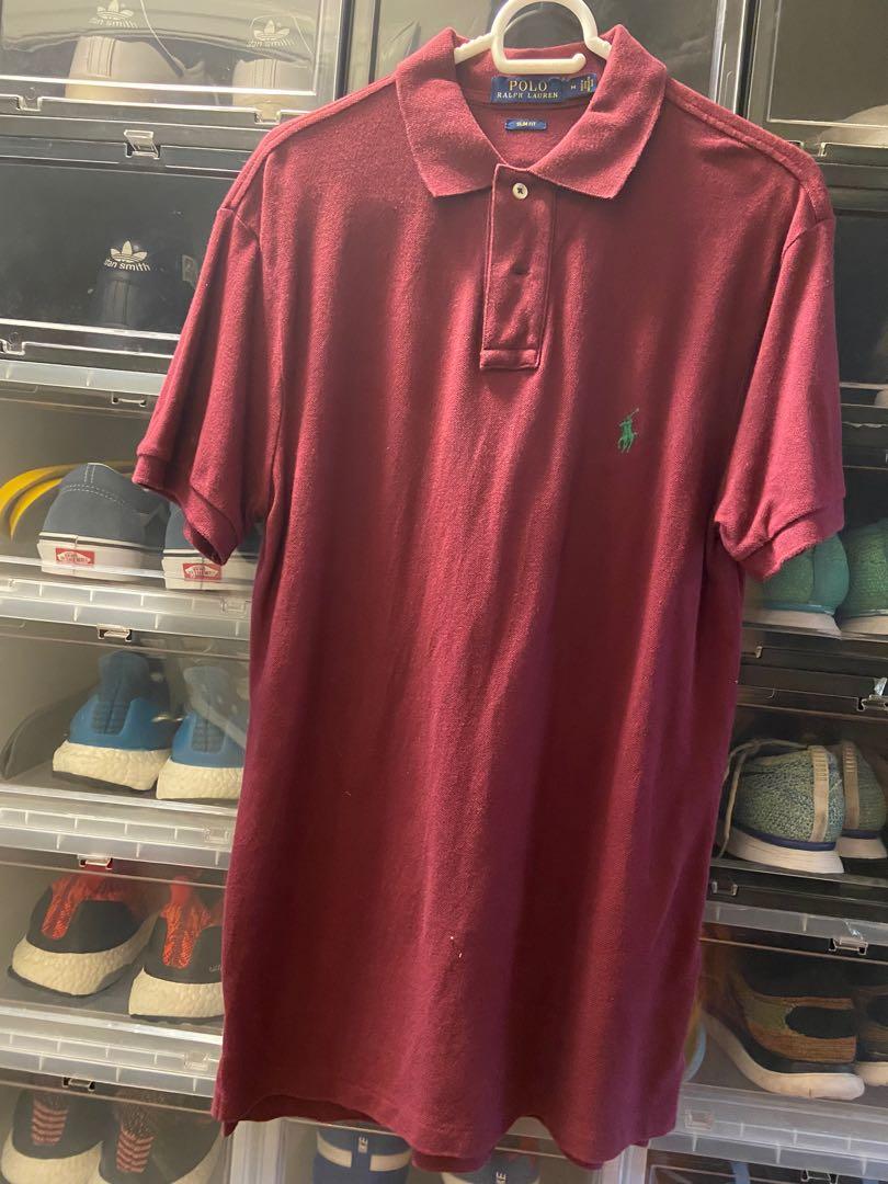 Maroon polo on sale ralph lauren shirt