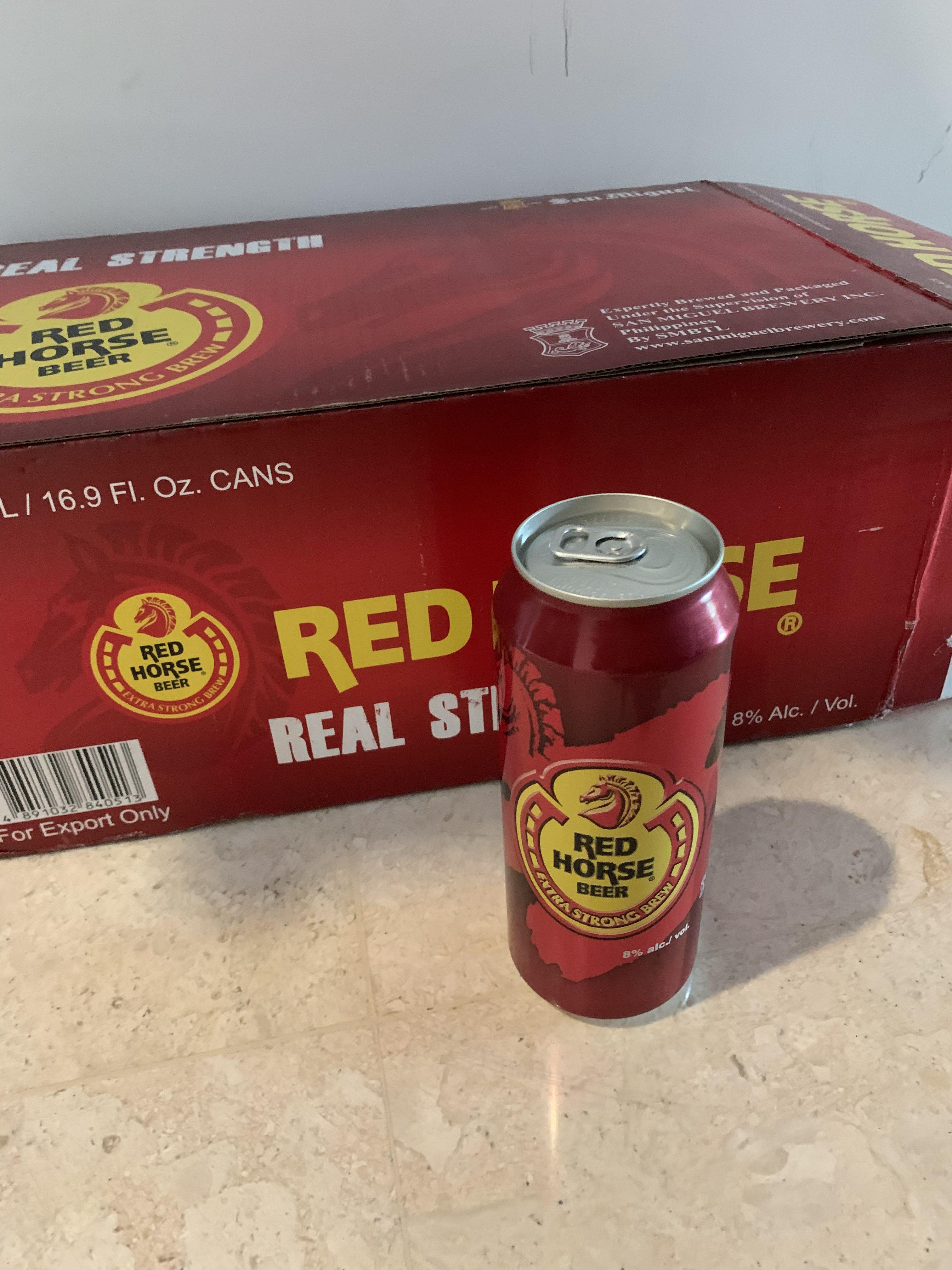 Red Horse Extra Strong Beer Tall Can 20x500ml, Food & Drinks, Alcoholic