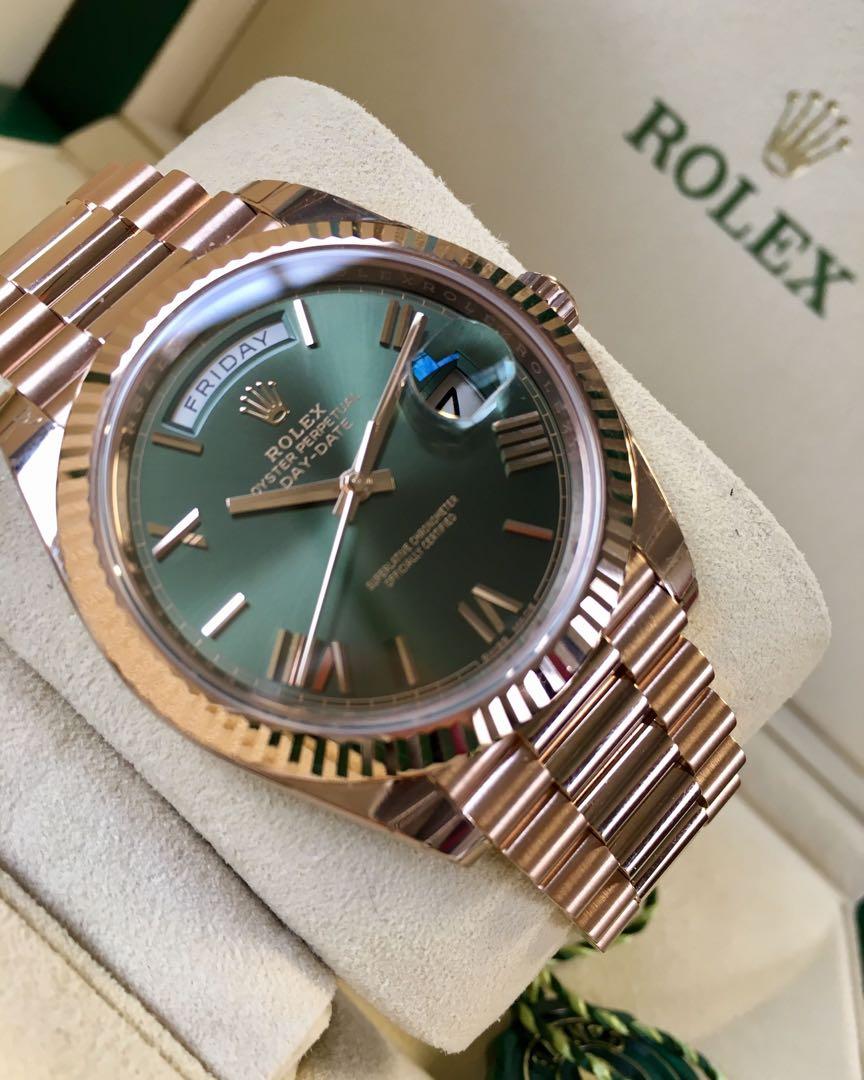 rolex day date olive