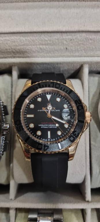 Rolex Yacht Master Rose Gold Men S Fashion Watches On Carousell