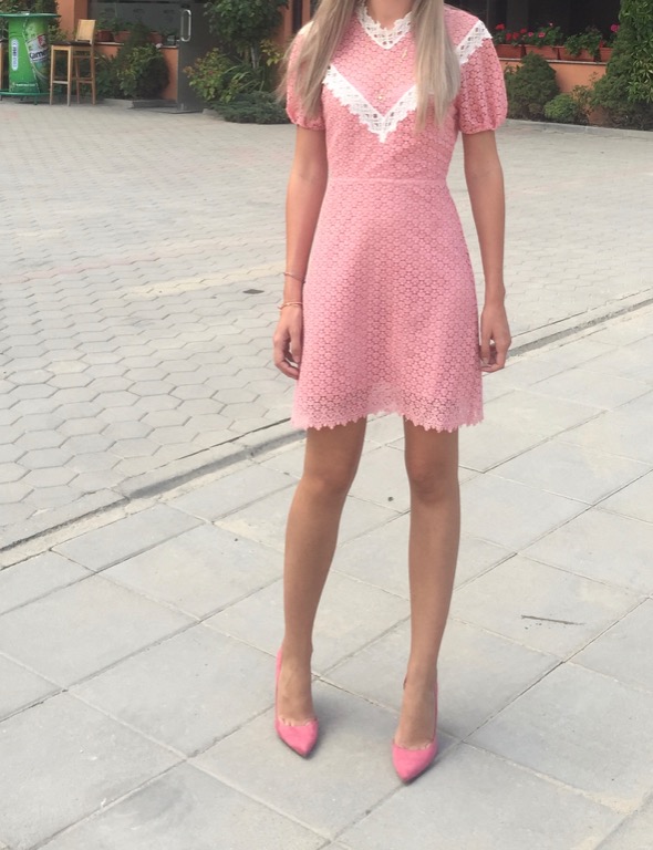 sandro pink dress