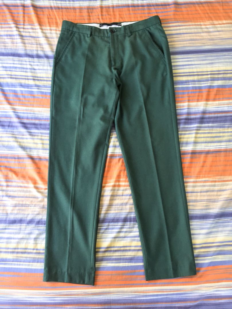 green skinny pants