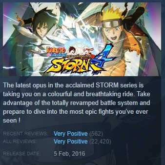 Steam Naruto Shippuden Ultimate Ninja Storm 4 Toys Games