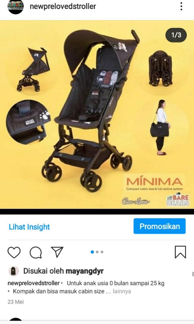 Stroller Isport Pockit Minima Bears Iconic Bears Bayi Anak Kereta Kursi Goyang Gendongan Bayi Di Carousell