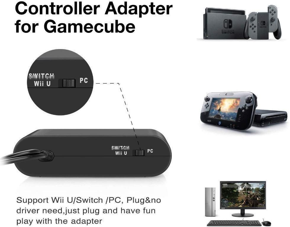 Switch Gamecube Controller Adapter Super Smash Bros Gamecube Adapter For Nintendo Switch Wii U And Pc Usb With 4 Ports Plug Play No Drivers Needed Electronics Others On Carousell