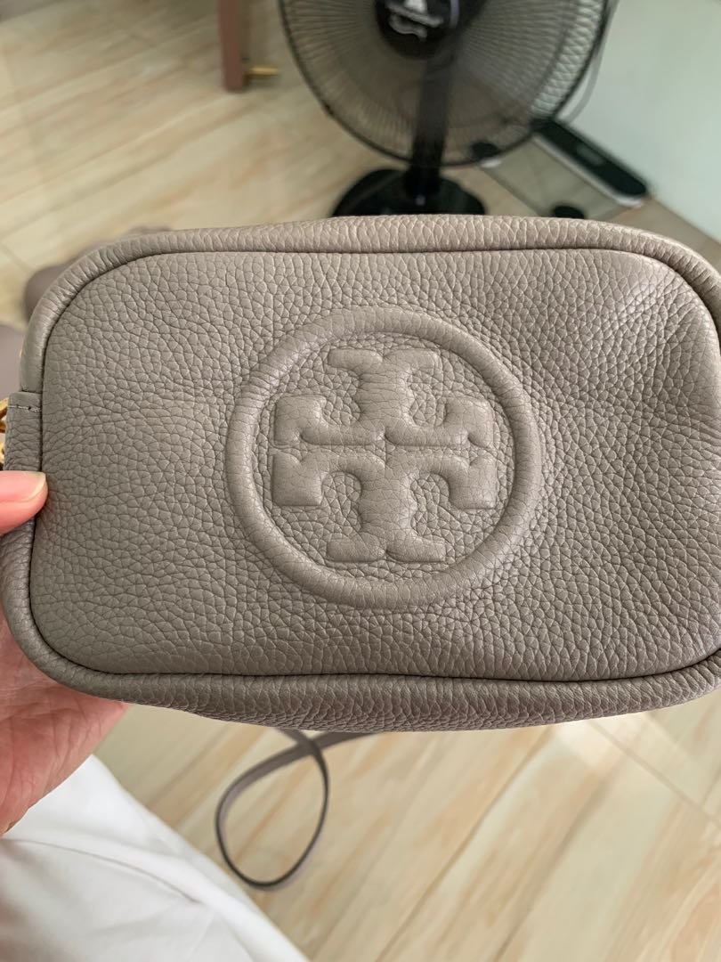 Tory burch perry bombe mini bag gray heron clearance