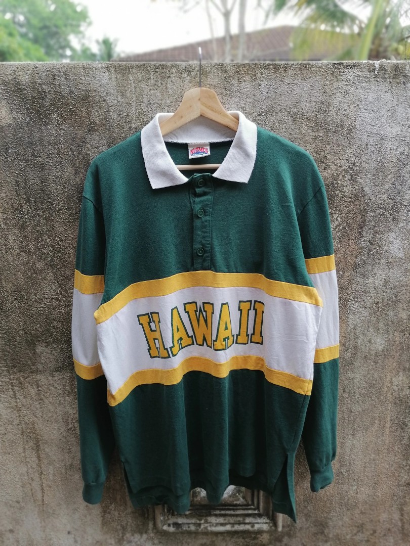 VINTAGE 80s HAWAII RUGBY SHIRT, Menu0027s Fashion, Clothes, Tops on 