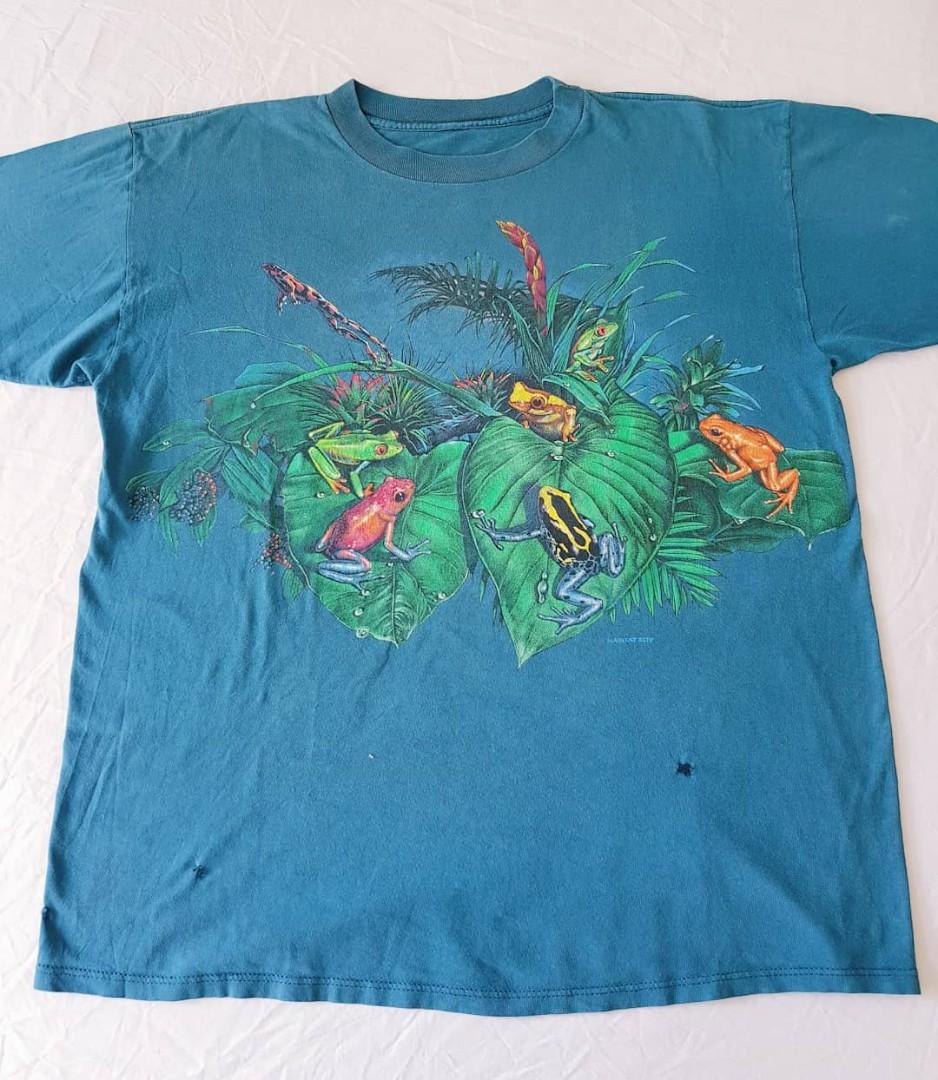 Vintage Frog Nature Tee, Men's Fashion 