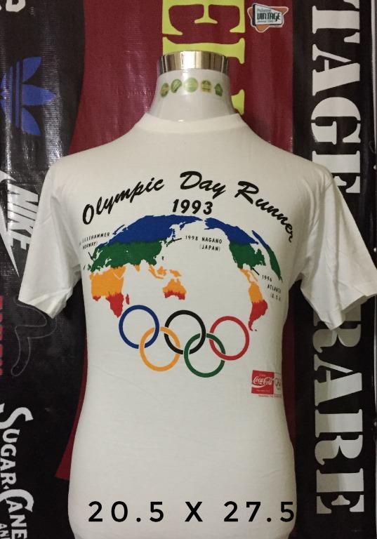 Vintage T Shirt Coca Cola Olympic Japan, Men's Fashion, Tops