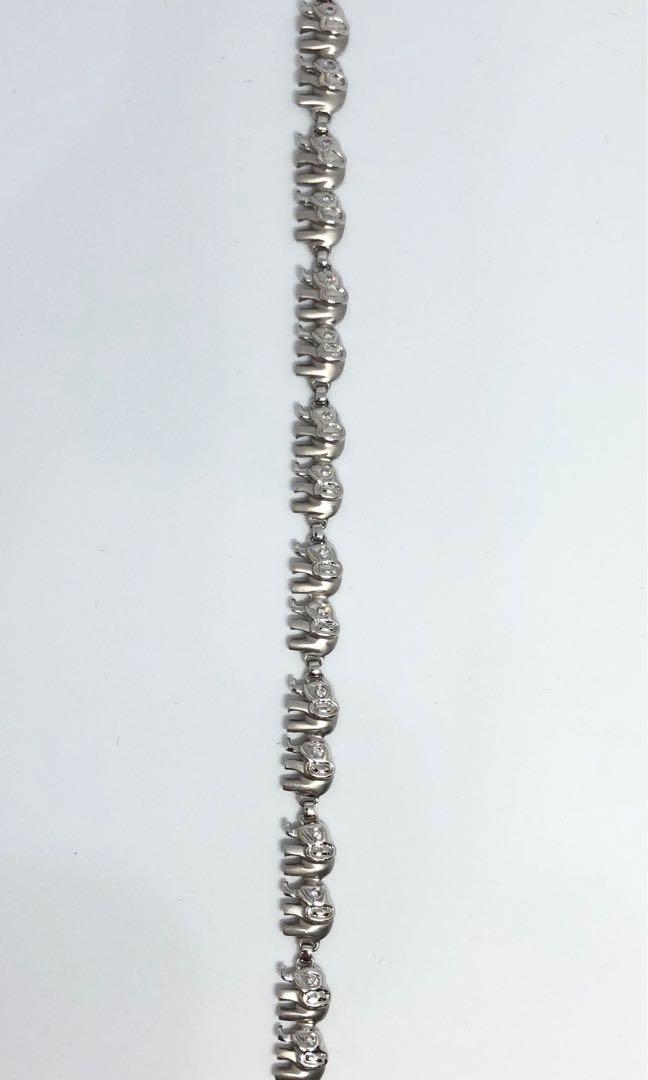 White gold outlet elephant bracelet