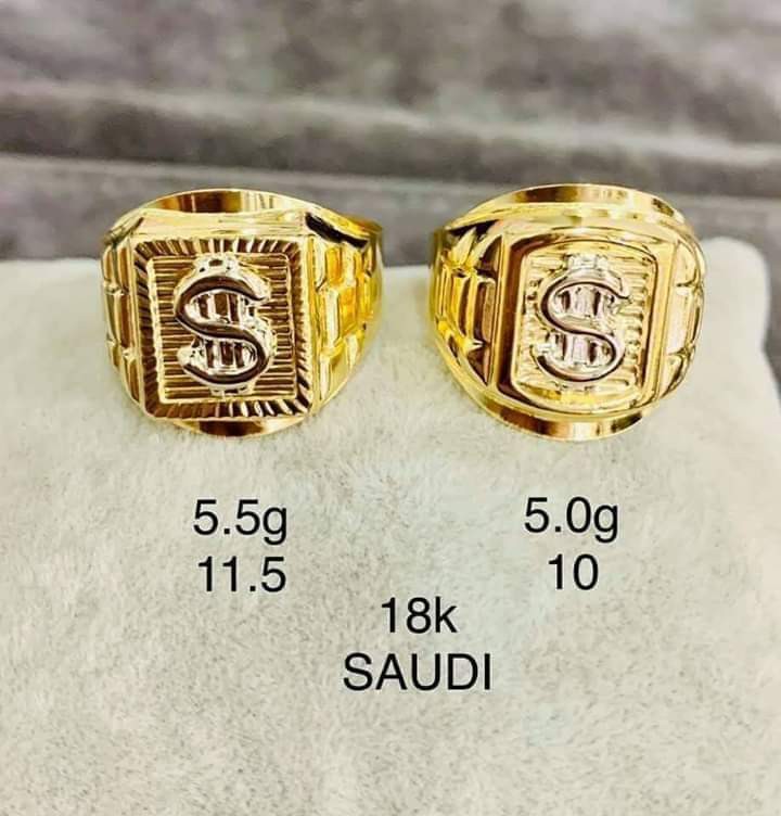 18K Saudi Gold Mens Ring VSPL