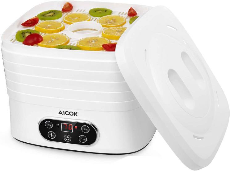 Aicok Food Dehydrator Digital Food Dryer with 5 Large Trays, 3570°C