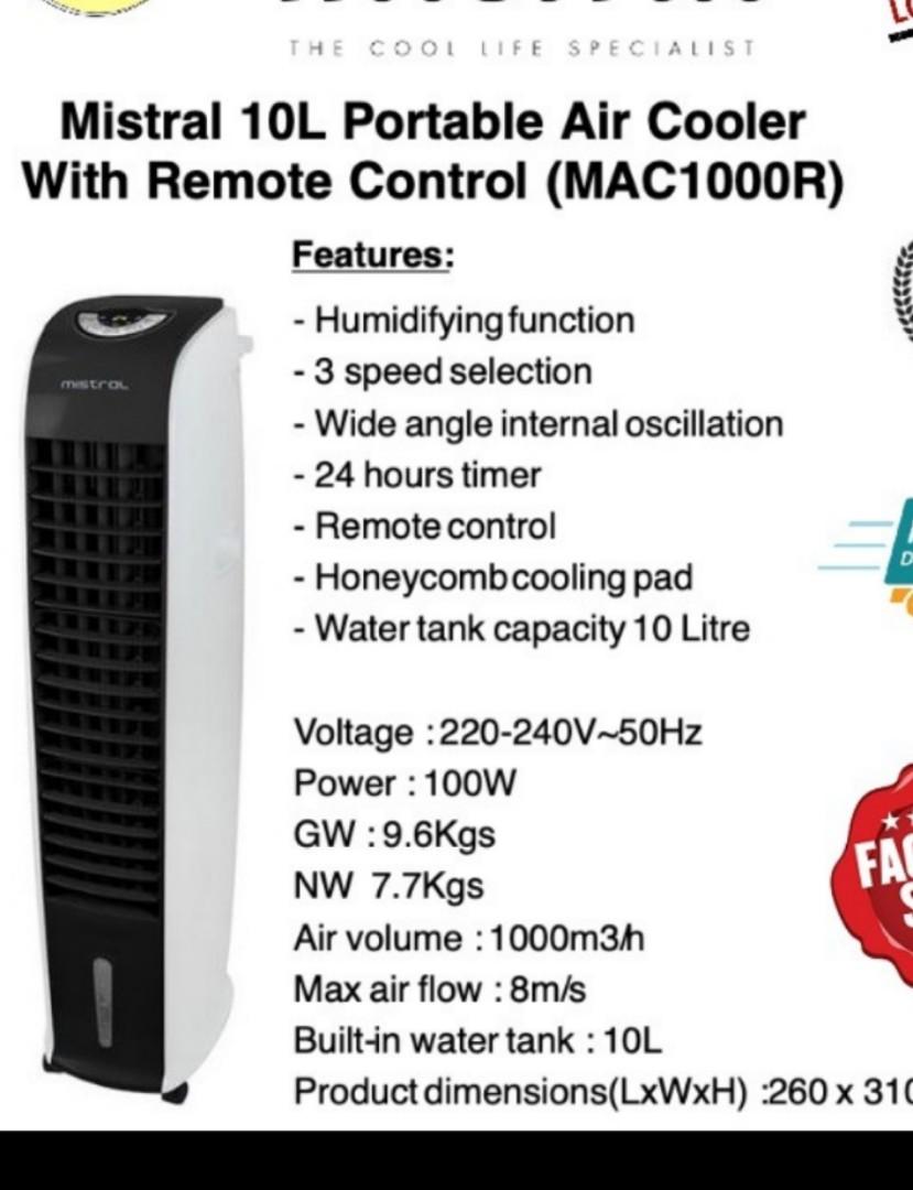 mistral 10l evaporative cooler