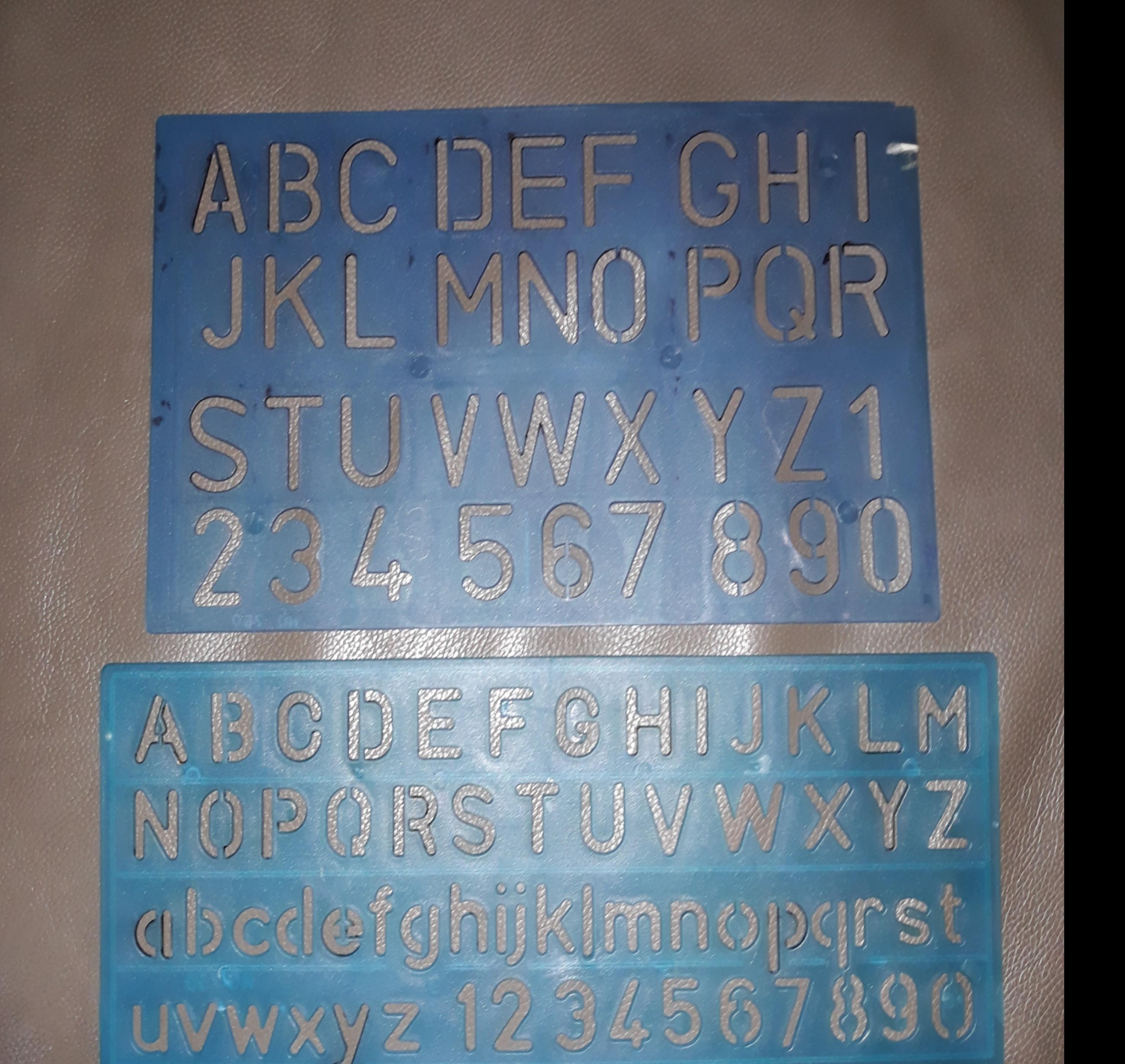 Alphabet Numbers Stencil Template Hobbies Toys Stationery Craft