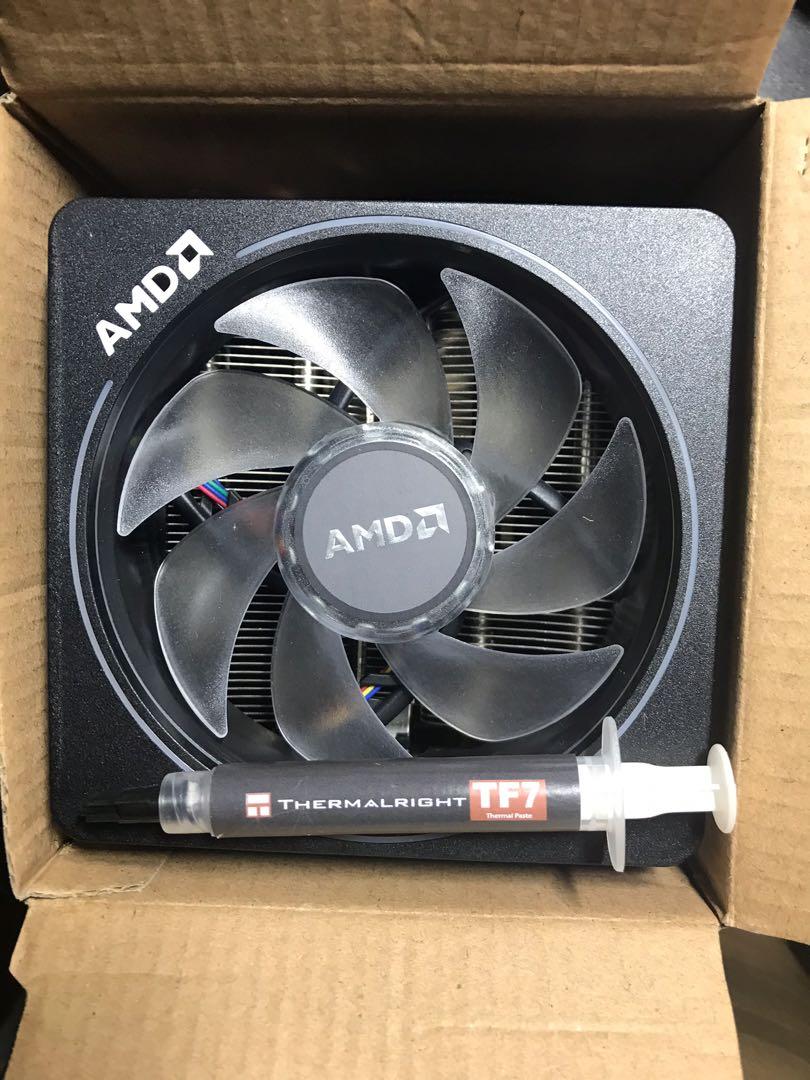 AMD prism wraith cpu cooler + tf7 thermal paste, Computers & Tech