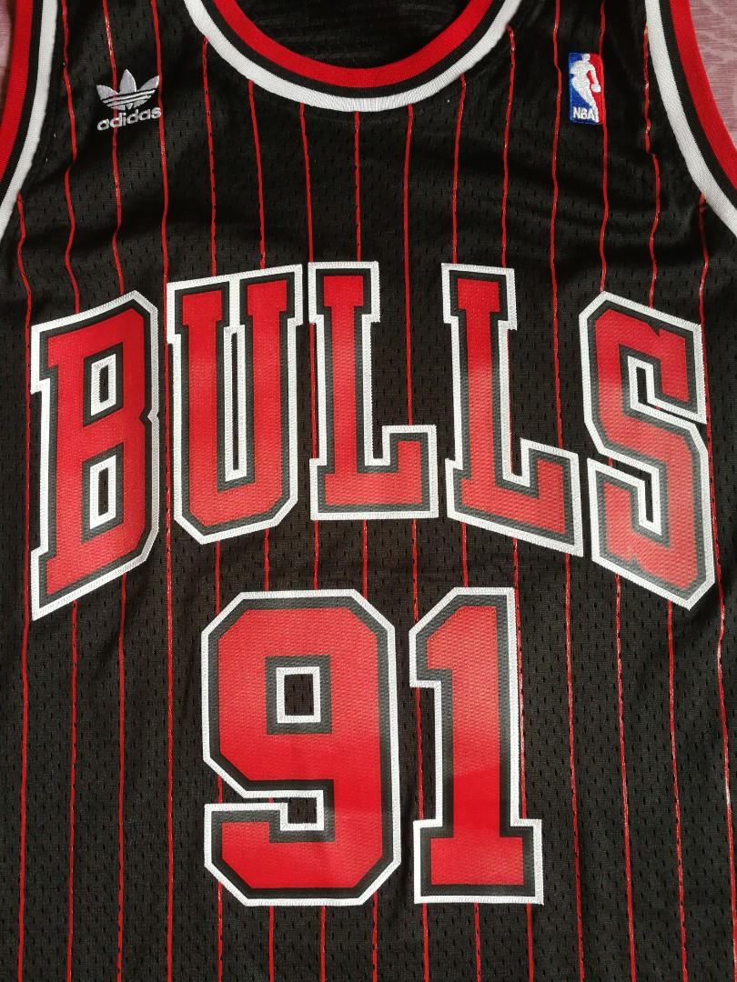 Dennis Rodman Chicago Bulls HWC Throwback NBA Khaki Black