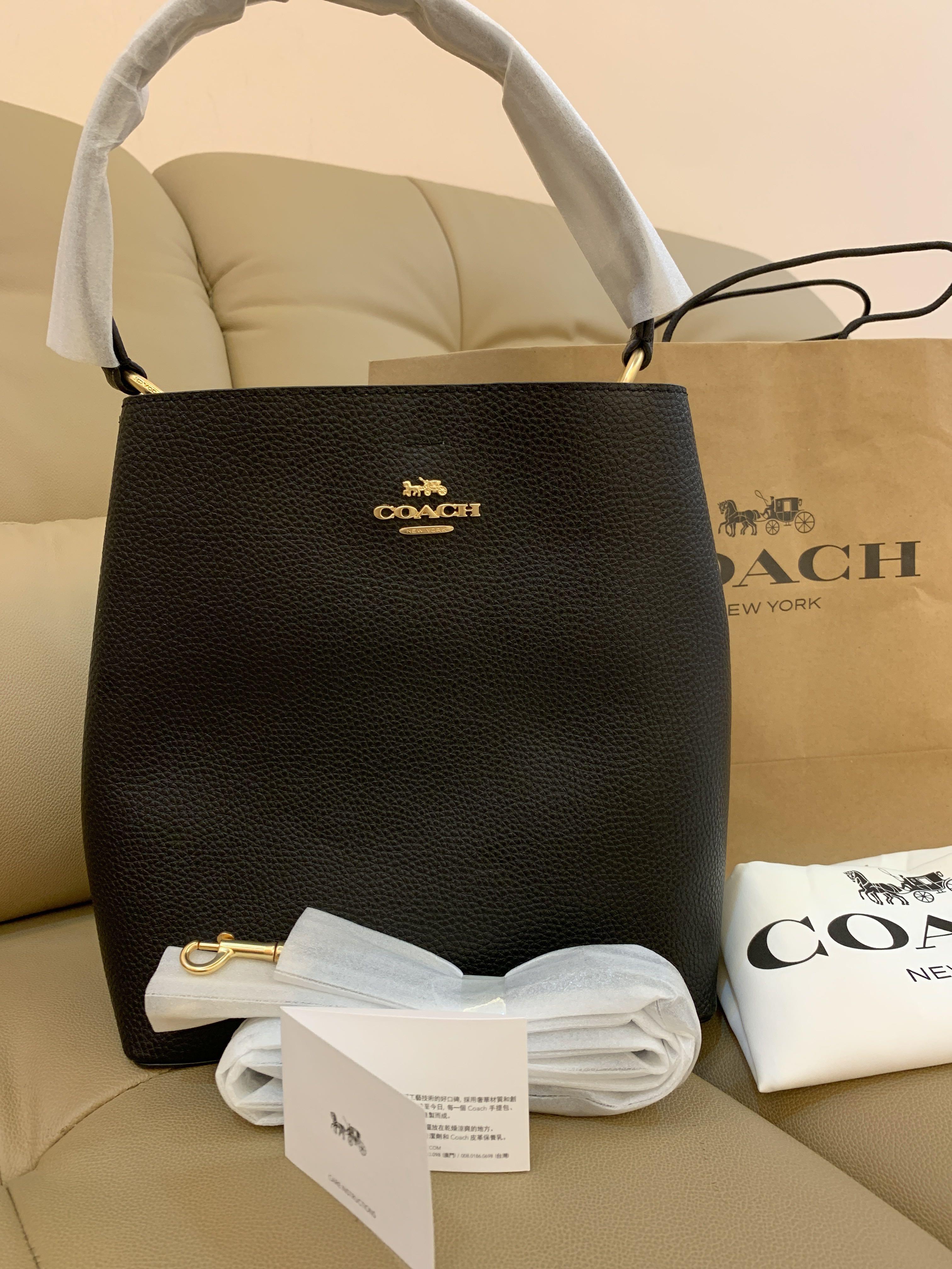 Coach bucket bag black hot sale