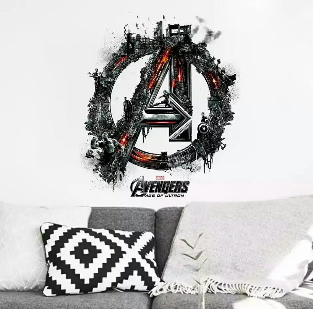 Avengers Logo Wall Stickers, Hobbies & Toys, Stationery & Craft