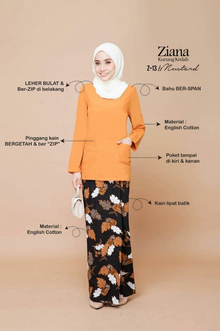 Baju Kurung Kedah English Cotton Muslimah Fashion Two Piece On Carousell
