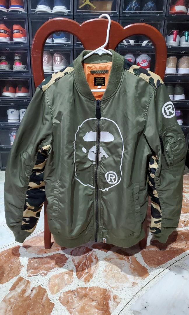 Bape Bomber Jacket For Sale Men S Fashion Clothes Tops On Carousell