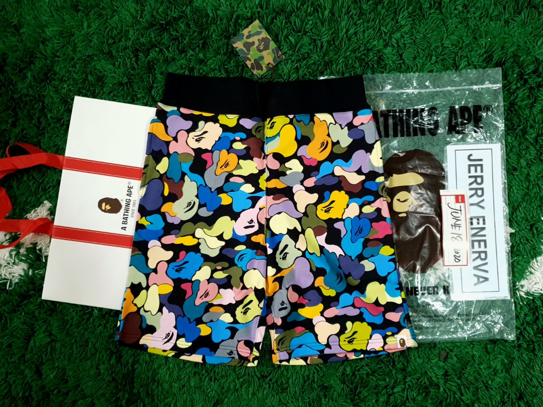 bape multicolor shorts