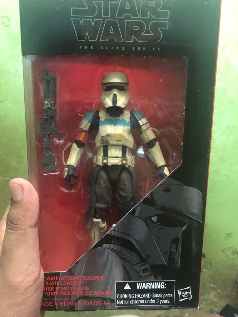 Bib Star Wars The Black Series Scarif Trooper Squad Leader Toys Games Action Figures Collectibles On Carousell Especially the red one for the death trooper. carousell