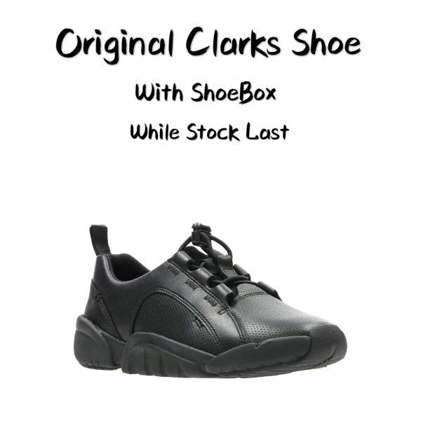 clarks black school shoes