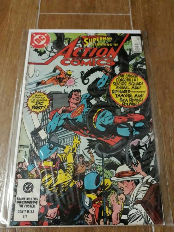 Clearance Sale) Vol. 1 Action Comics #552 First 1st Appearance of the  Forgotten Heroes Bronze-age 1984 DC comic vintage retro rare not Marvel  Spider-Man Spiderman Superman Batman Justice League X-Men Star Wars,