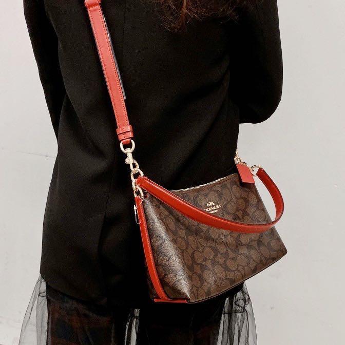 Coach Lewis Shoulder Bag in Signature Canvas, Women's Fashion, Bags