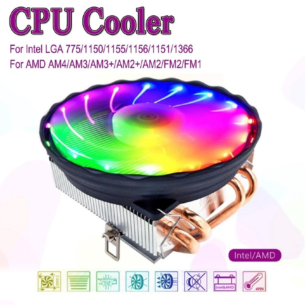 Snowman Cpu Cooler 4 Heatpipes 120mm 4 Pin Led Rgb Fan For Lga 1155 1151 1150 1366 Amd Electronics Computer Parts Accessories On Carousell