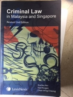 Criminal Law In Malaysia And Singapore Law Textbook Books Stationery Textbooks Tertiary On Carousell
