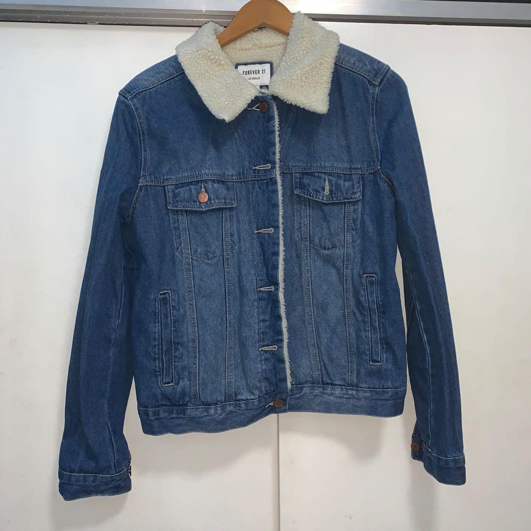 sherpa denim jacket forever 21