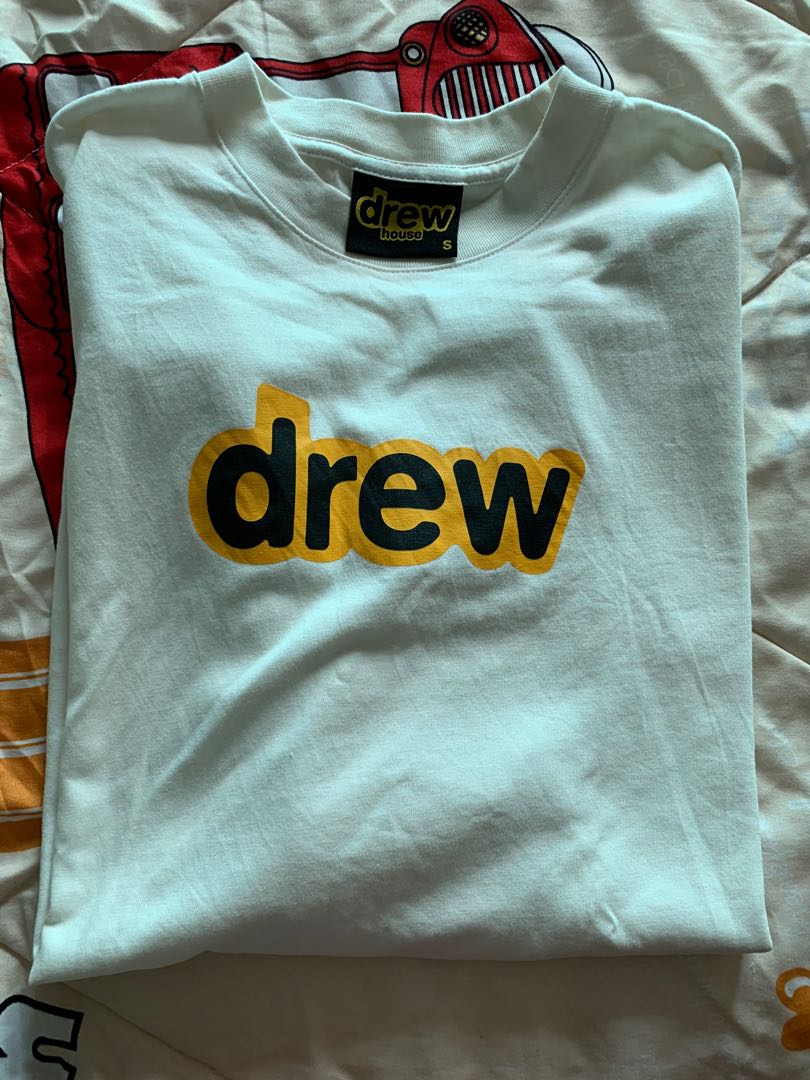 Drew House Logo Cream Tee, Men's Fashion, Clothes, Tops on ...