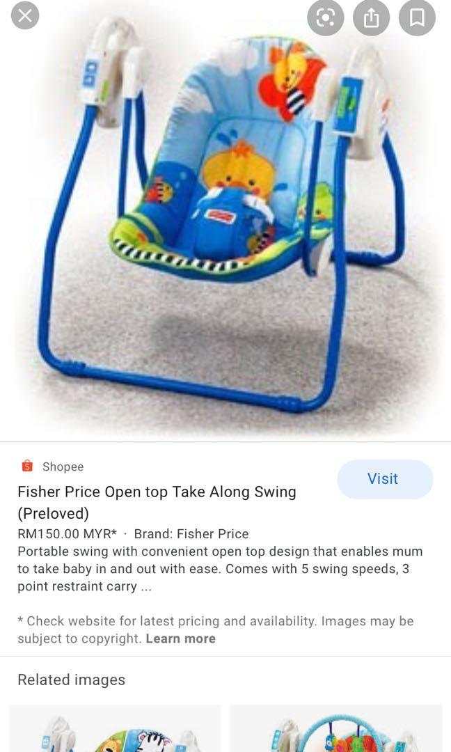 fisher price open top take along swing