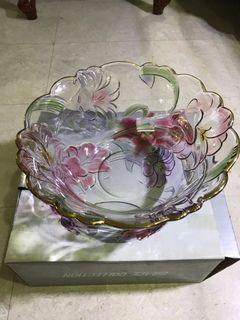 Flower design glassware