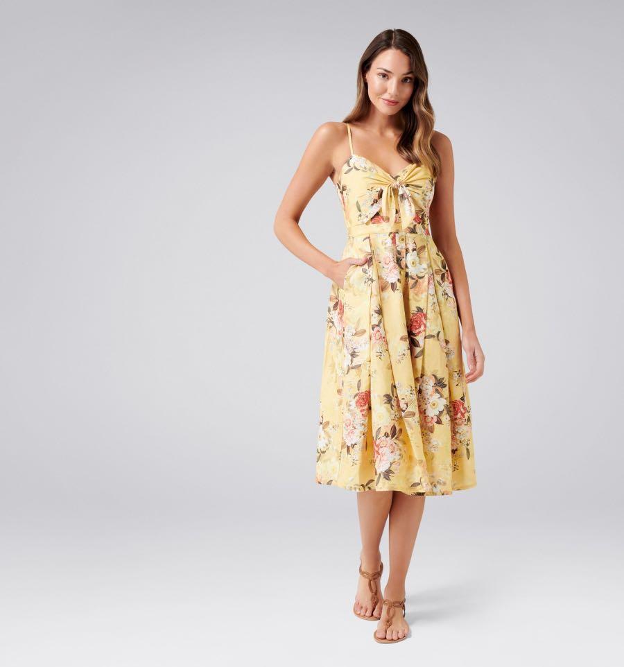 Mia tie front button through dress 2025