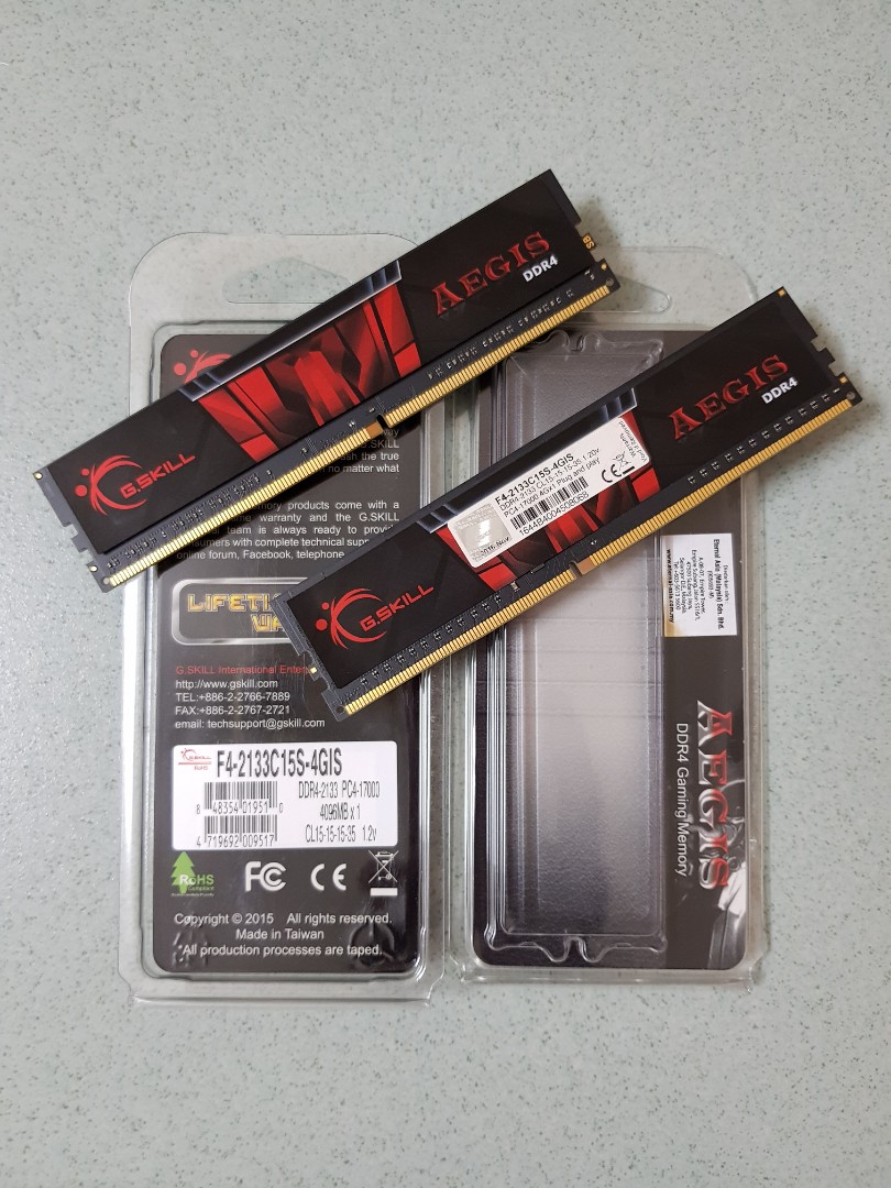 Gskill aegis hotsell 8gb ddr4 2133mhz