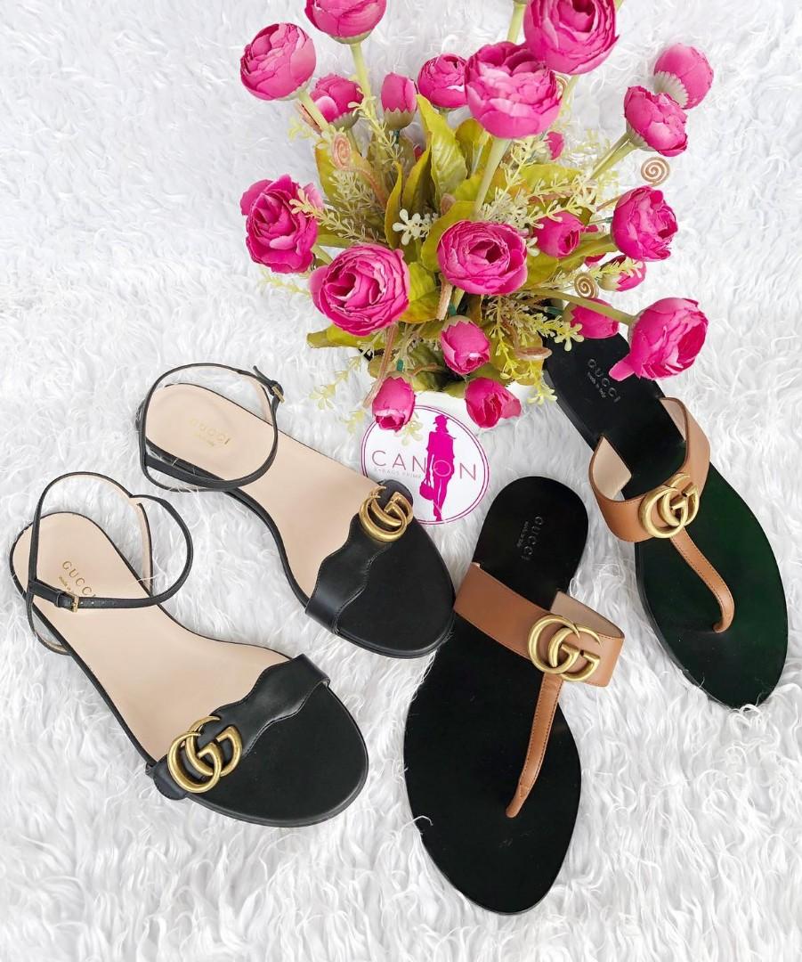 gucci marmont flat sandal