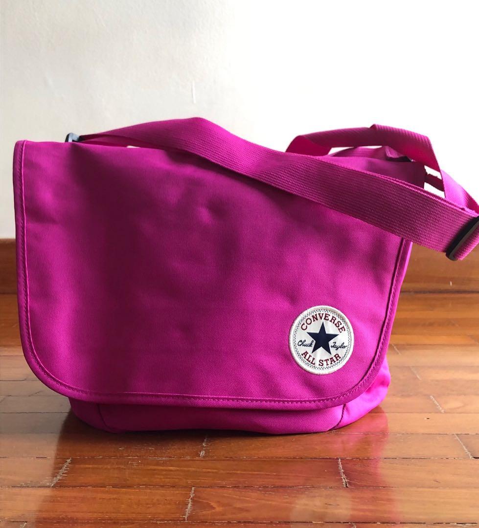converse messenger bag pink