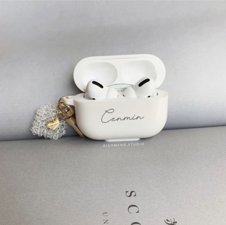 Heart Charm Name Customised Cover AirPods 1/2 Pro