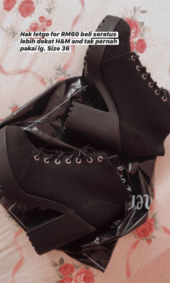 H and top m platform boots