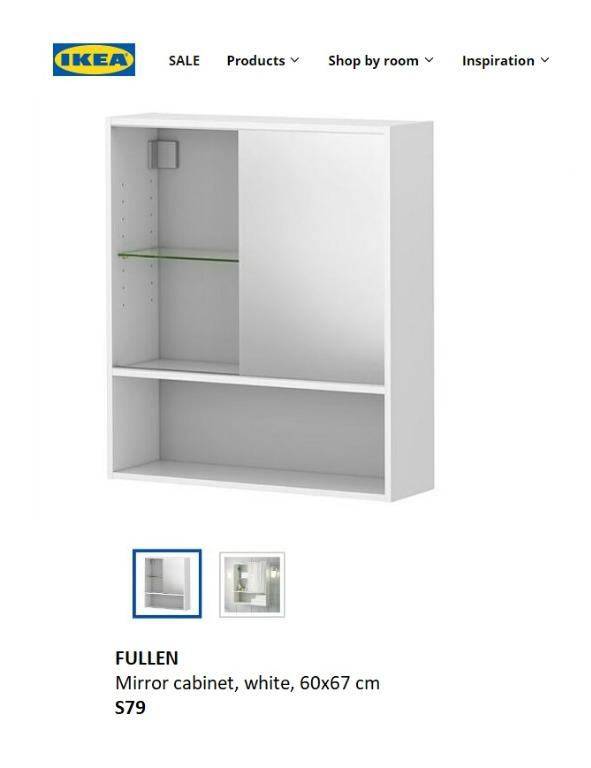 Ikea Fullen Bathroom Mirror Cabinet, Ikea Sliding Bathroom Mirror Cabinet