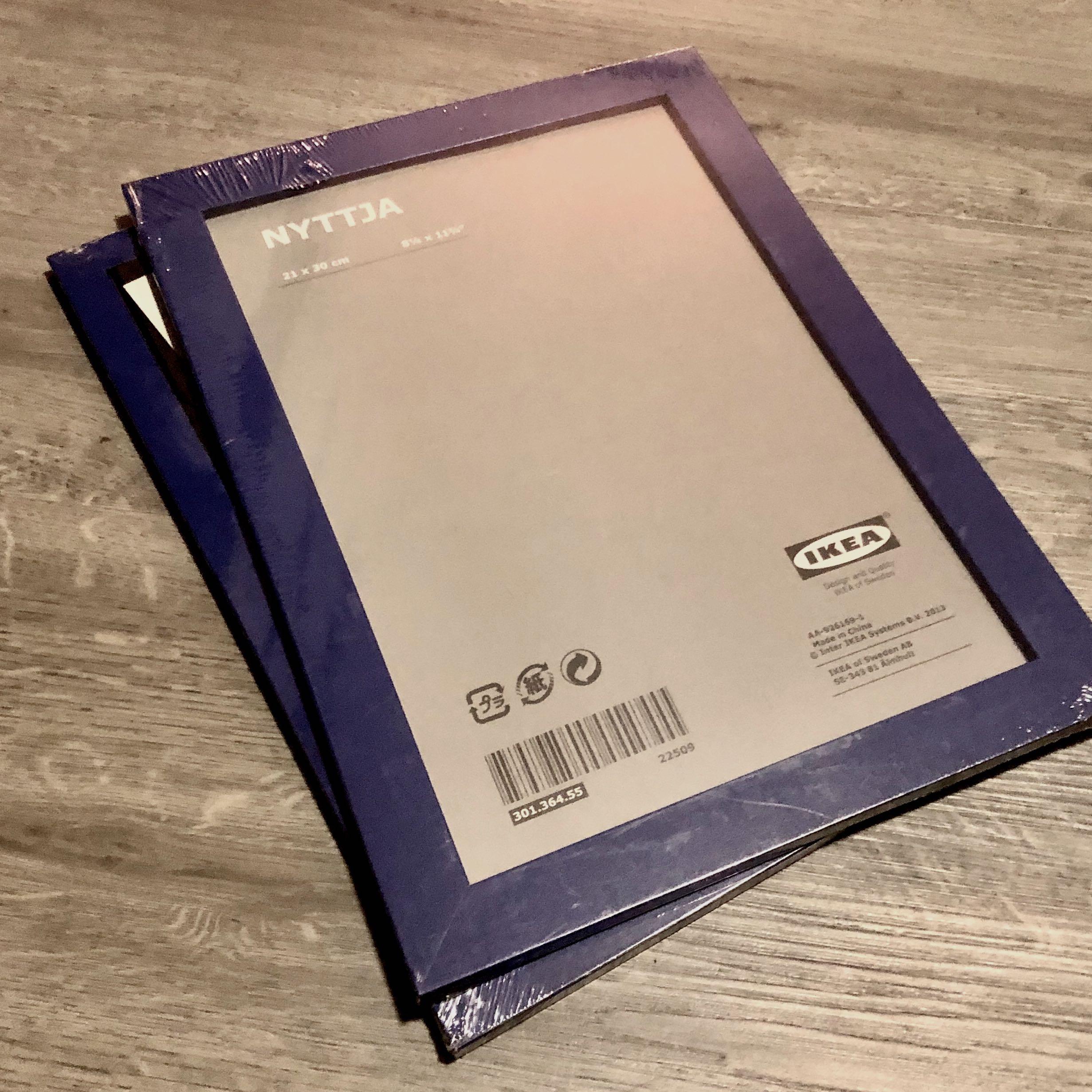 Ikea Nyttja Picture Frame Blue Books Stationery Stationery On Carousell