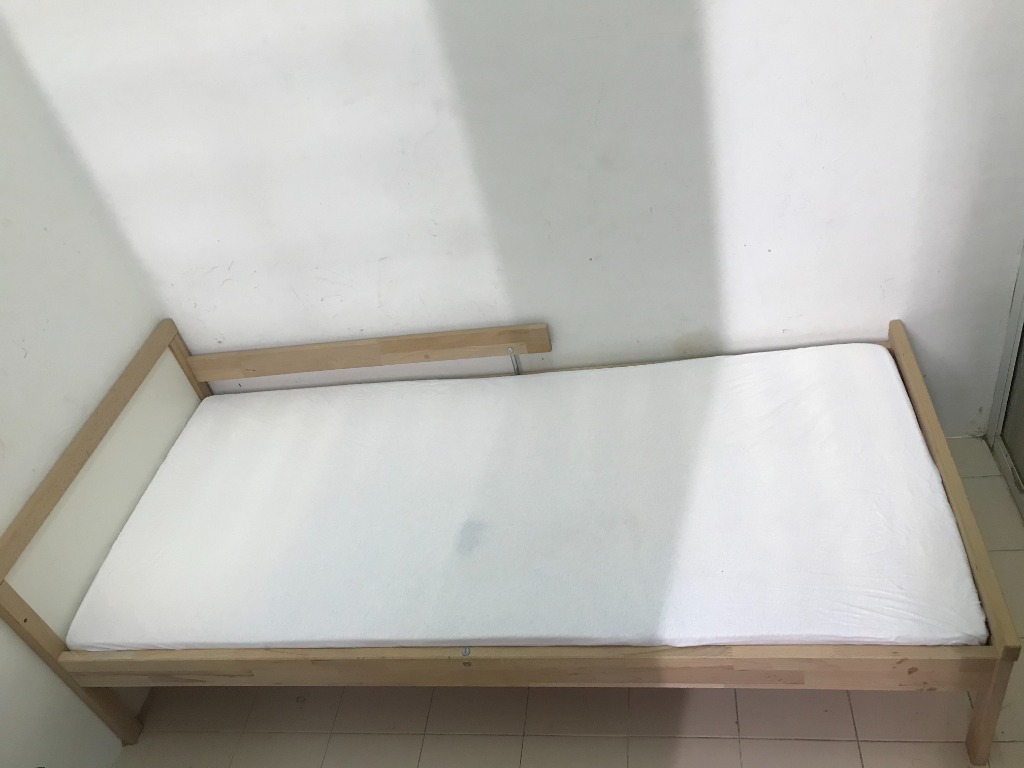 IKEA Sniglar Bed Frame & Mattress, Furniture & Home Living, Furniture