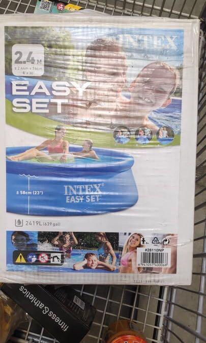 Intex Pool Inside Out Intex Easy set pool 2.4M indoor outdoor pool heavy duty, Sports ...