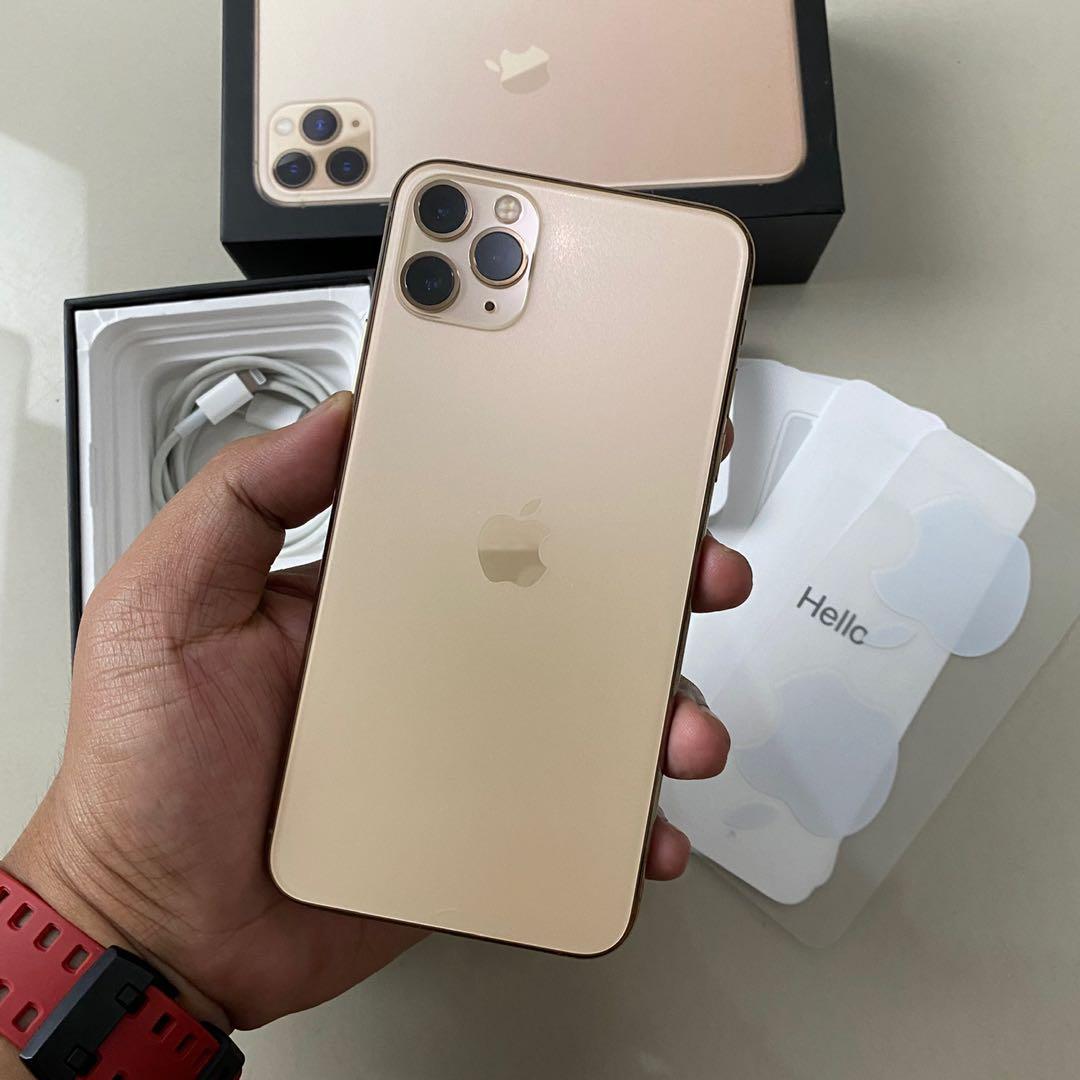 Iphone 11 Pro Max 256gb Gold Single Super Mulus Fullset Ori Telepon Seluler Tablet Iphone Iphone 11 Series Di Carousell