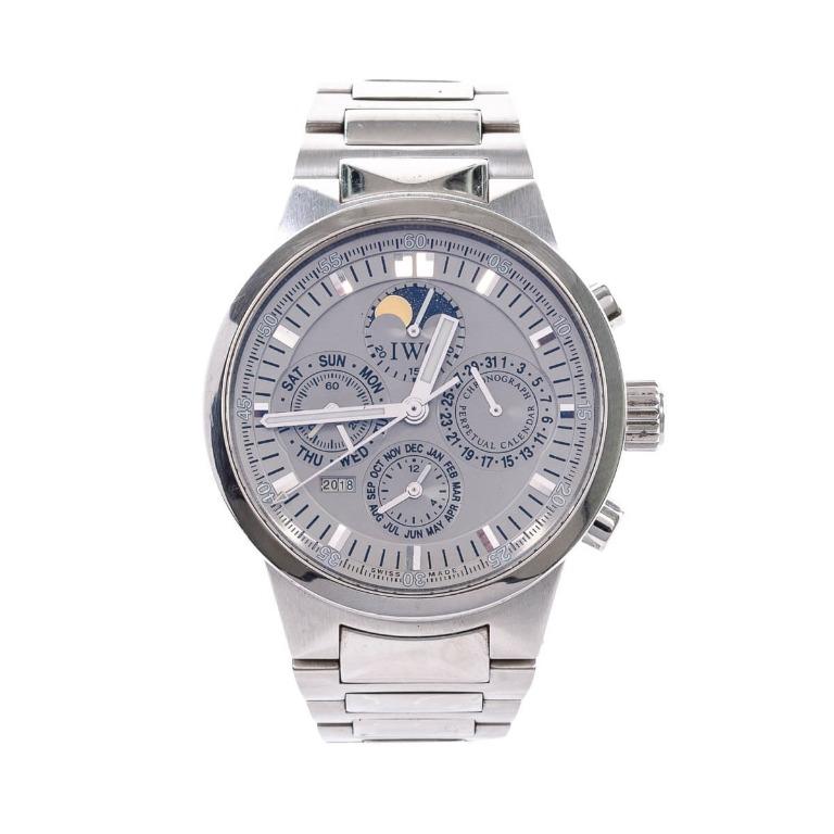 IWC GST Perpetual Calendar Moonphase Stainless Steel Watch, Luxury